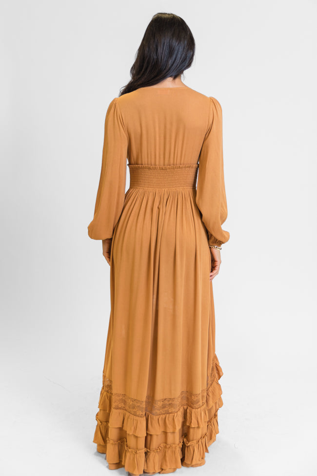 Lucky To Have You Camel Maxi Dress SALE