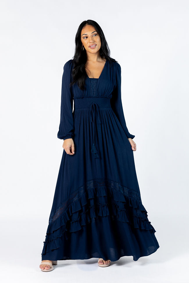Lucky To Have You Navy Maxi Dress SALE