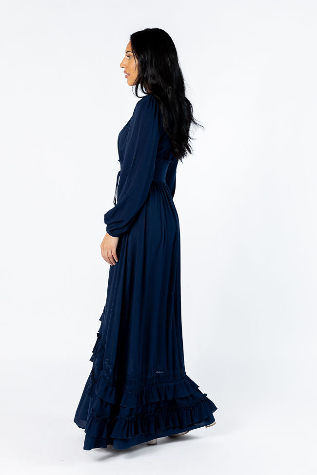 Lucky To Have You Navy Maxi Dress SALE