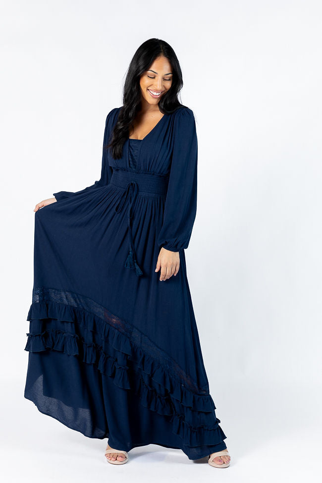 Lucky To Have You Navy Maxi Dress SALE