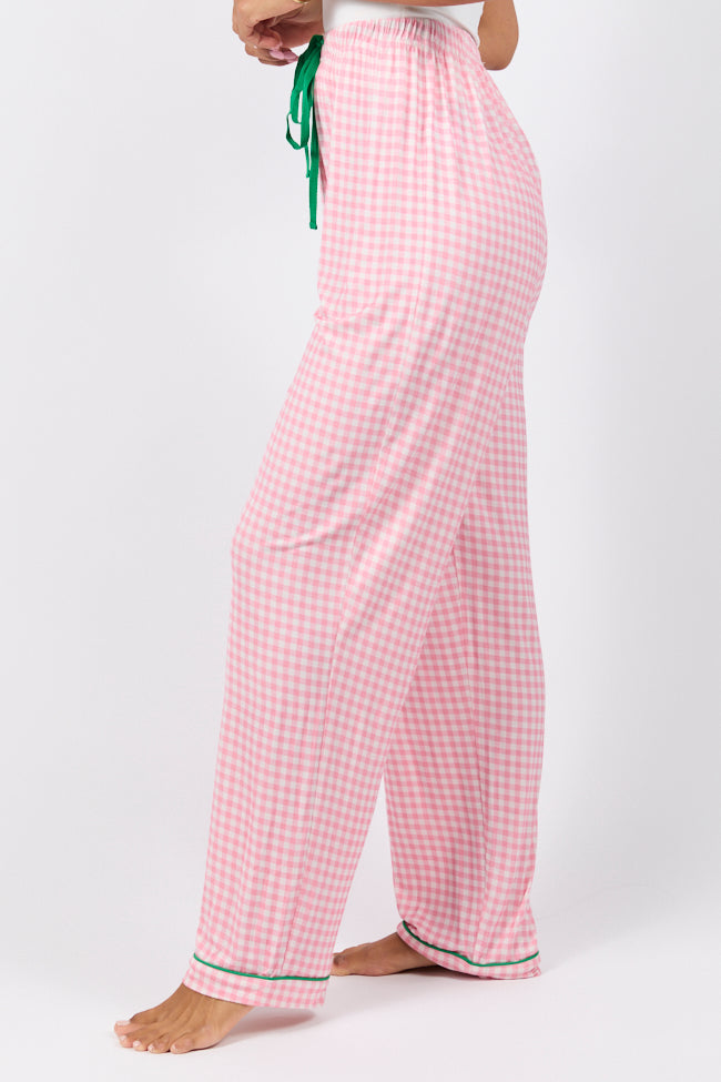 Good To Get Away Pink Gingham Pajama Pants SALE