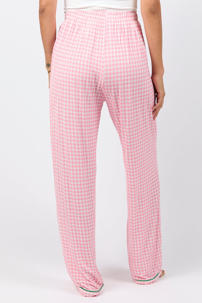 Good To Get Away Pink Gingham Pajama Pants SALE