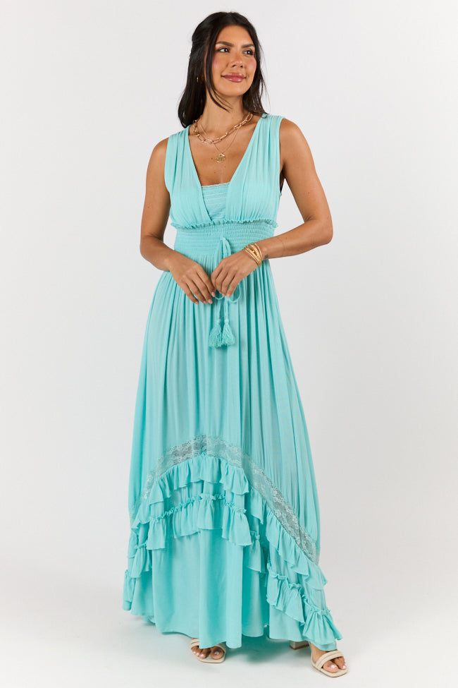 Lucky To Have You Light Blue Sleeveless Maxi Dress SALE