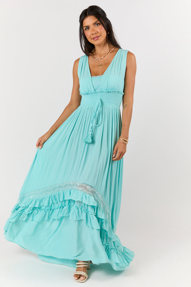 Lucky To Have You Light Blue Sleeveless Maxi Dress SALE