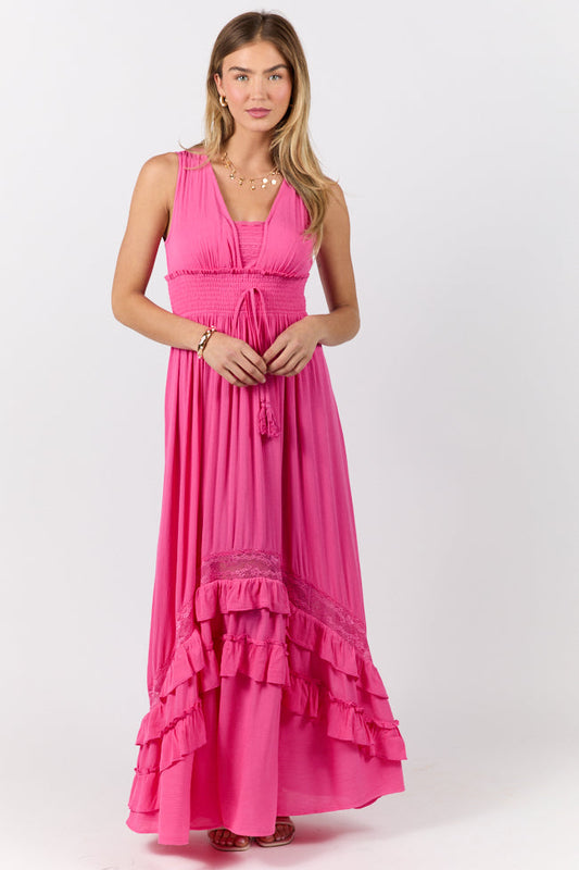 Lucky To Have You Pink Sleeveless Maxi Dress SALE