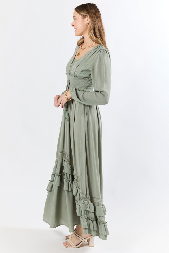 Lucky To Have You Sage Maxi Dress SALE