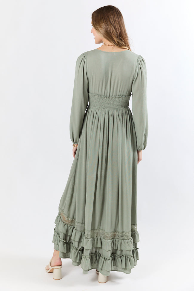 Lucky To Have You Sage Maxi Dress SALE