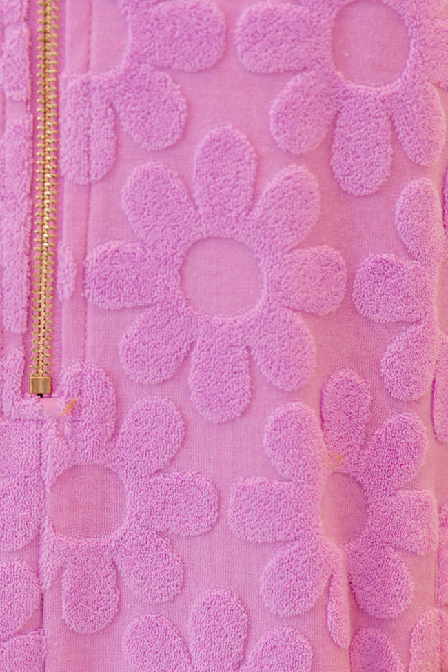 Daisies On The Dock Light Purple Terry Romper FINAL SALE