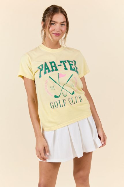 Par-Tee Golf Club Yellow Graphic Tee